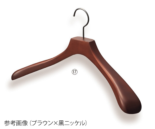 63-3393-28取扱停止木製ハンガー湾曲型クリーミーホワイト×アンティークゴールドW43cm10本 61-555-10-13