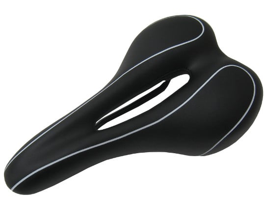 穴あき自転車用サドル　スポーツ用　ブラック