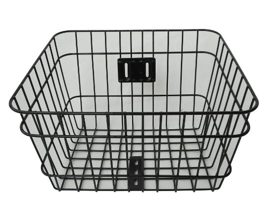 平型ワイヤーカゴ　中型　シティ・軽快　ブラック