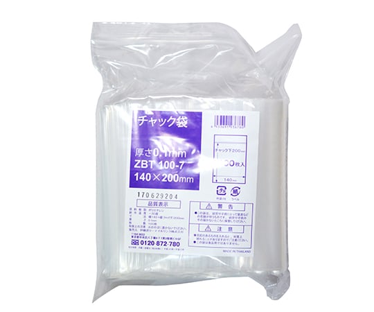 取扱を終了した商品です］チャック袋 0.1mm厚 140×200mm ZBT100
