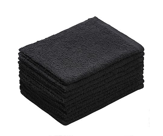 ダークカラーおしぼりタオル ブラック 1ケース（10枚×20袋入）