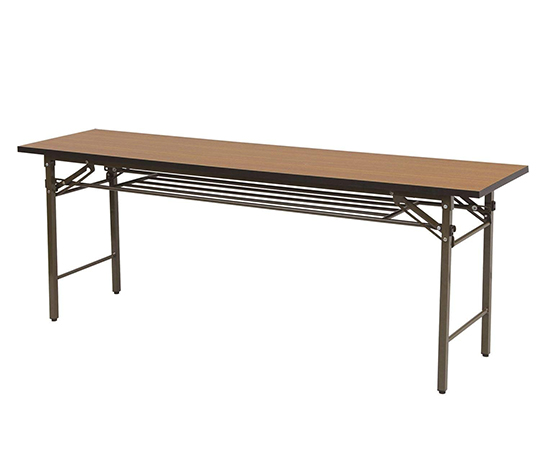 折りたたみ会議用テーブル 180×45cm ハイタイプ ブラウン MCT-1845H