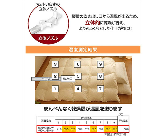 取扱を終了した商品です］布団乾燥機 羽毛/羊毛対応 ホワイト ZFB-500