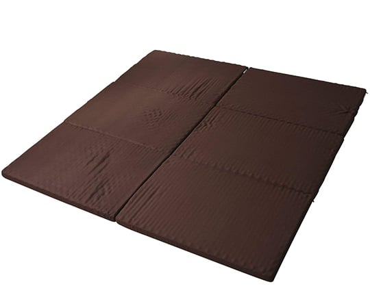 大判サイズ　3つ折りバランスマットレス（2枚組）　腰部固め　シングル　2枚　ブラウン