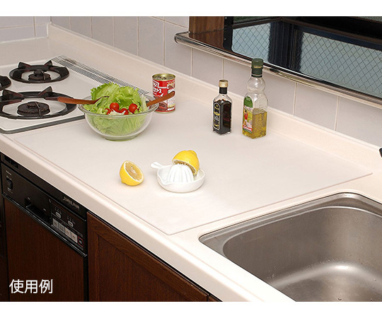 ベルカ　キッチン用半透明保護マット　シリコンマット　ホワイト SM-7560N