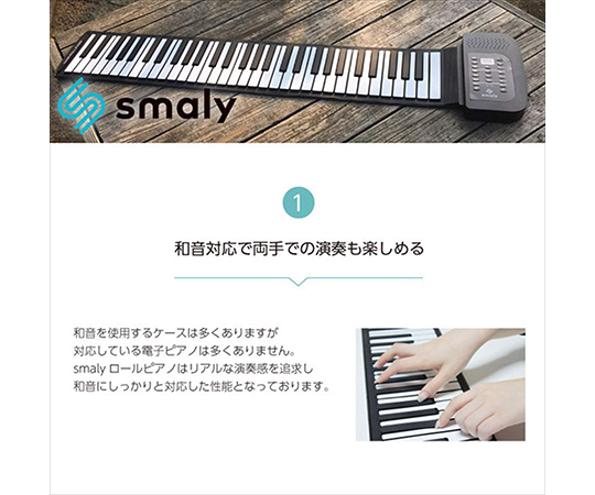 63 3996 91 電子ピアノ ロールアップピアノ 61鍵盤 Smaly Piano 61 Axel アズワン 63 3996 91 電子ピアノ ロールアップピアノ 61鍵盤 Smaly Piano 61 Axel アズワン