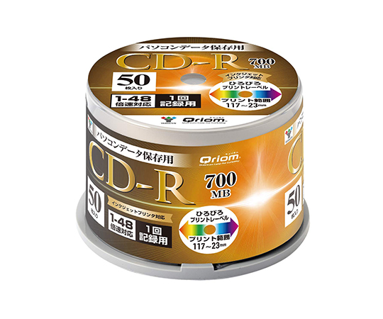 データ1回記録用CD-R 700MB 1-48倍速 50枚 QCDR-D50SP
