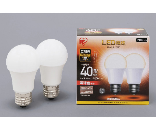 LED電球 広配光 40形相当 電球色 2個セット LDA5L-G-4T52P｜アズ