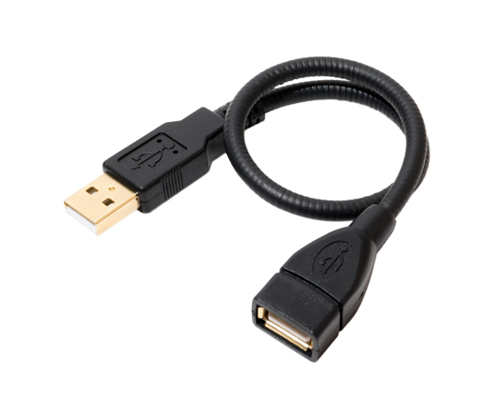 フレキシブルUSB延長ケーブル 0.3m ブラック USB-EX23BK