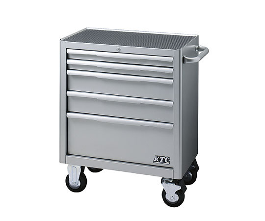 ローラーキャビネット　5段5引出　シルバー