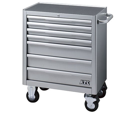 ローラーキャビネット　7段7引出　シルバー