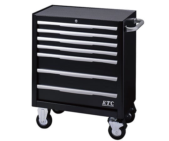 ローラーキャビネット　7段7引出　ブラック