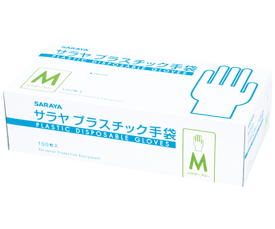 現在受注を停止している商品です］63-4061-60 プラスチック手袋粉無 M