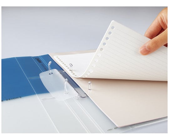 63-4127-07 プリントもとじやすい2穴バインダー A4 青 ﾙ-PP158B 【AXEL