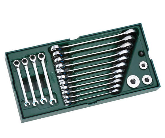 19pcs　ダブルラチェットコンビネーションセット