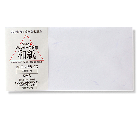 大礼紙 白 B5用封筒 5枚入 205003215