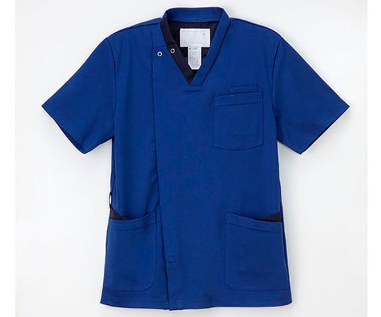 男子スクラブ　ロイヤルブルー+ネイビー　LL