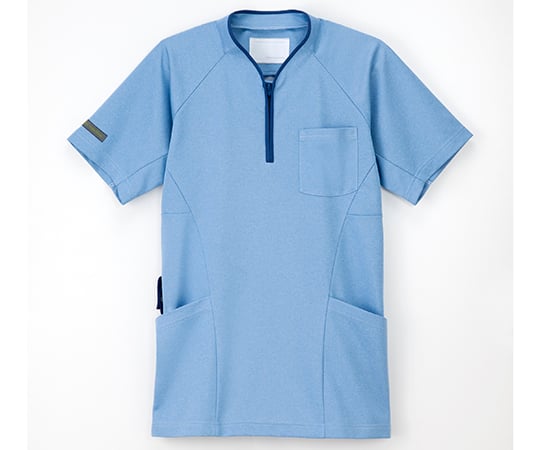 63-4204-58 ニットシャツ ブルー JM-3177 驚きの安さ L 期間限定特別価格