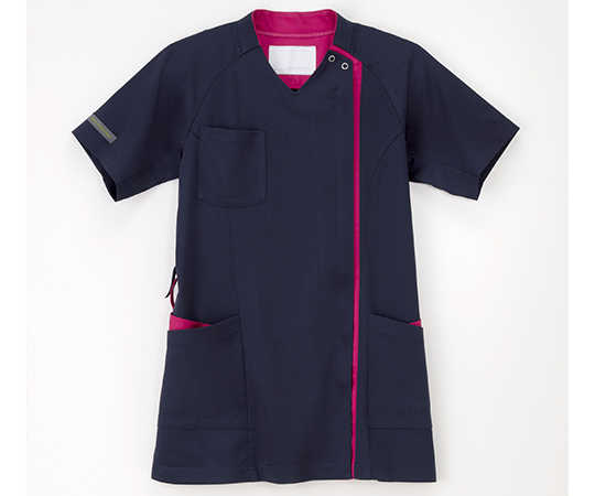 女子スクラブ　ネイビー+ピンク　M