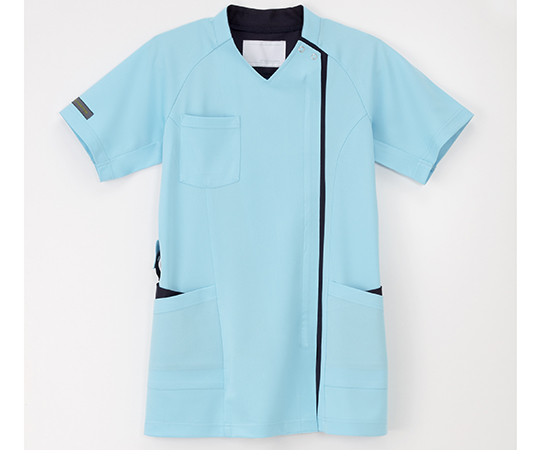 女子スクラブ　ライトブルー+ネイビー　EL