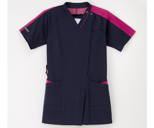 女子スクラブ　ネイビー+ピンク　LL