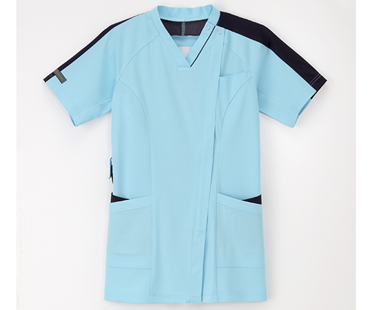 女子スクラブ　ライトブルー+ネイビー　EL