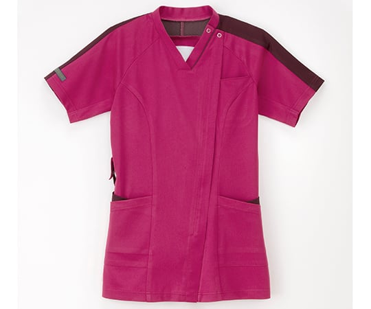 女子スクラブ　ディープピンク+ボルドー　S