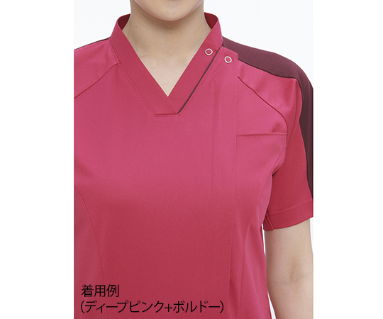 63 45 59 女子スクラブ ディープピンク ボルドー M Rf 5192 Axel アズワン