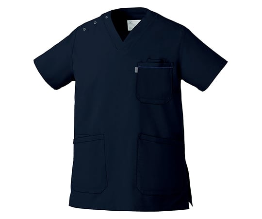 男女兼用スクラブ　ダークネイビー　LL