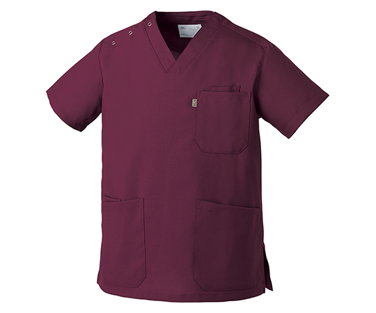 男女兼用スクラブ　ワイン　L