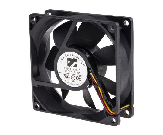 軸流ファン 電源電圧 24 V dc 80x80x25.4mm DC (CeraDynaシリーズ) FD2480-A0151E3AL