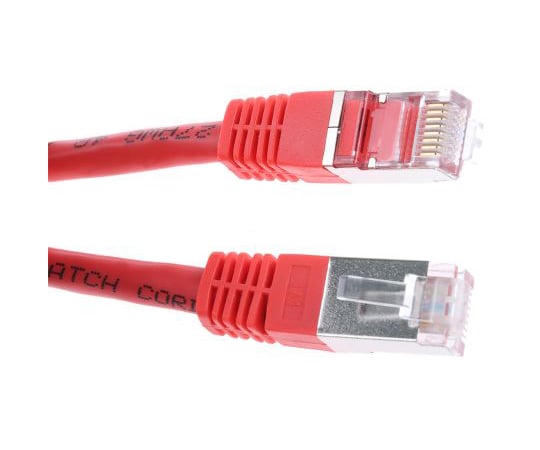 Cat6 LANケーブル 1m 赤 411-374