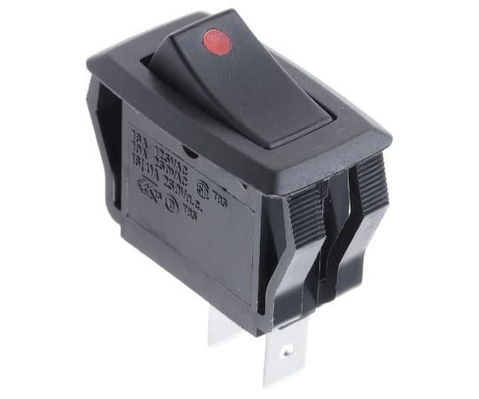 ロッカースイッチ　黒/赤