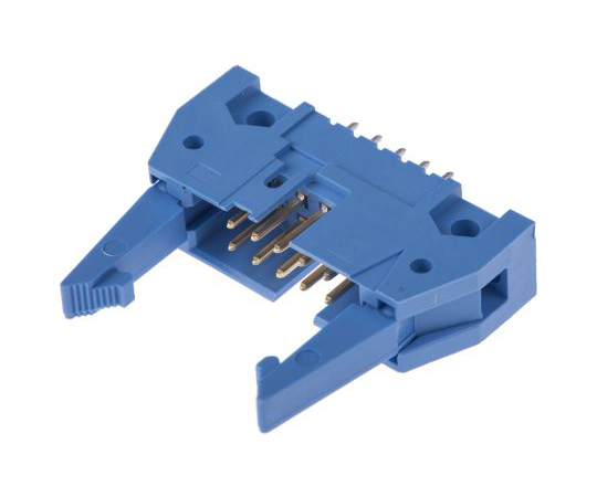 基板ヘッダ　10極　2列　ストレート　電線対基板　2.54mm　アンプラッチ