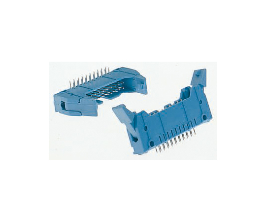 基板ヘッダ　20極　2列　ライトアングル　電線対基板　2.54mm　アンプラッチ