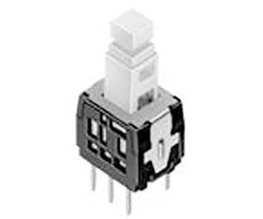 プッシュボタンスイッチ 双極双投（DPDT） 100 mA ラッチ PCB 1袋（5個入）