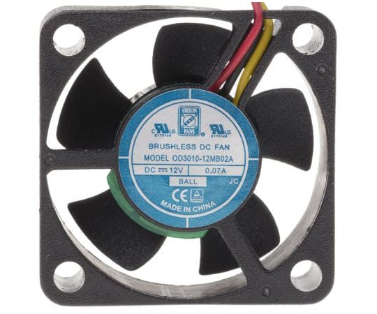 軸流ファン　電源電圧　12　V　dc　30ｘ30ｘ10.2mm　DC　（OD3010シリーズ）　角型