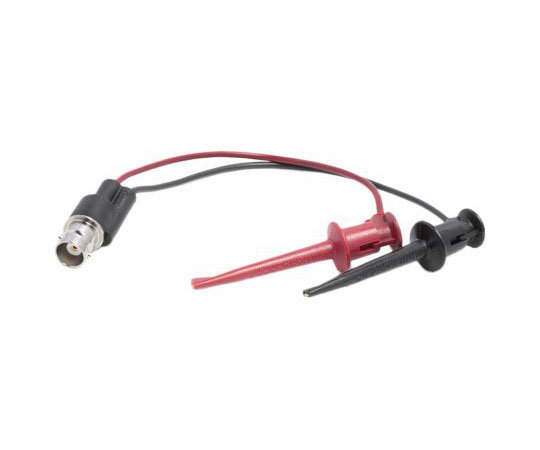 BNC　メス　→　ミニ　グラバークリップ　テストリード　黒　赤