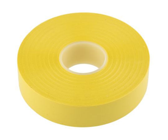 PVC絶縁テープ 黄 幅 19mm 長さ 33m AT7 1巻（33メートル入）