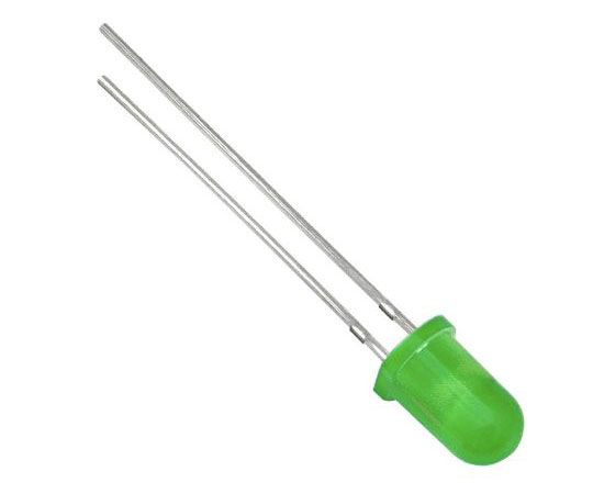 可視光LED 緑 568 nm 5 mm （T-1 3/4） Solid State Lamp シリーズ 1袋（5個入）　L-53GD-12V