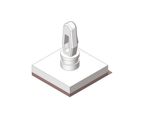 基板サポート 本体高さ15.9mm ナイロン PCB穴径3.18mm ベース寸法12.7x12.7mm 1袋（100個入）