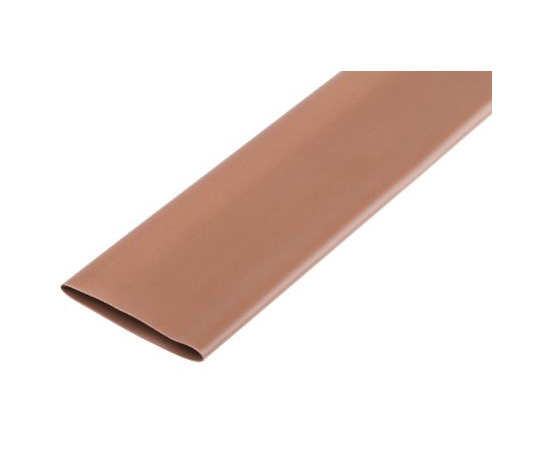 熱収縮チューブ ポリオレフィン 収縮前 38mm 収縮後 19mm スリーブ長さ 1.2m 茶 1袋（5個入）