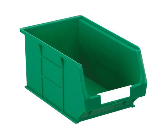 収納ボックス 高さ 130mm 幅 150mm 深さ 240mm PP 緑 1袋（5個入） 484-4040