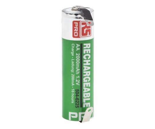 63-4838-51 充電式単三電池 ニッケル水素 1.2V 2000mAh 504-6225