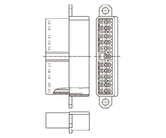 コネクタハウジング　メス　17極　2列　Multi-Interlock　Mark　IIシリーズ