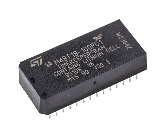 リアルタイムクロック(RTC) 28-Pin PCDIP M48T18-100PC1