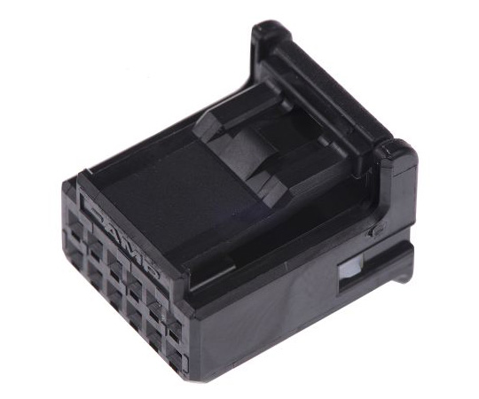 自動車用コネクタ　12極　オス　黒　ケーブルマウント　MULTILOCK　025シリーズ