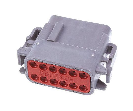 自動車用コネクタ　12極　オス　7.5A　グレー　DTMシリーズ