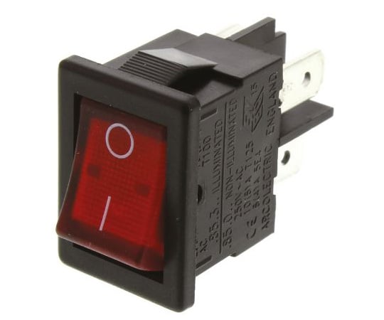 ロッカースイッチ　（英国アーコ社）　赤