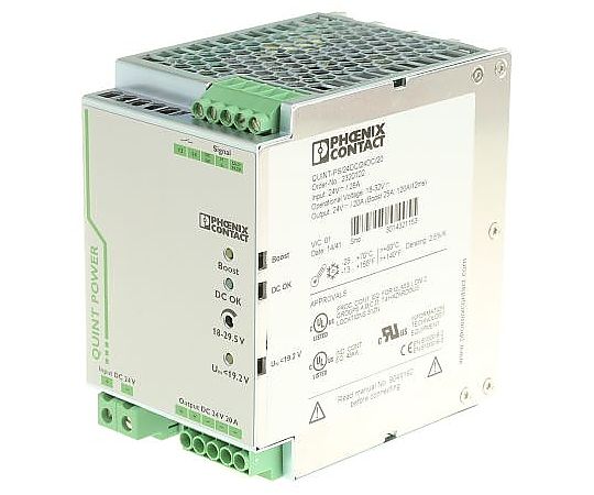 DC/DCコンバータ　（DINレール取付）　QUINT　DC/DC　出力　20A　定格　480W　24V　dc/